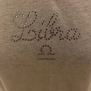 Nasty Gal Fitted-Embellished Libra T-Shirt.